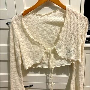 Long sleeve dress cover up coquette